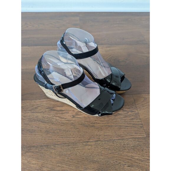 Prada Patent Leather And Cork Wedge Sandals UE39/US 6.5 - Picture 6 of 10